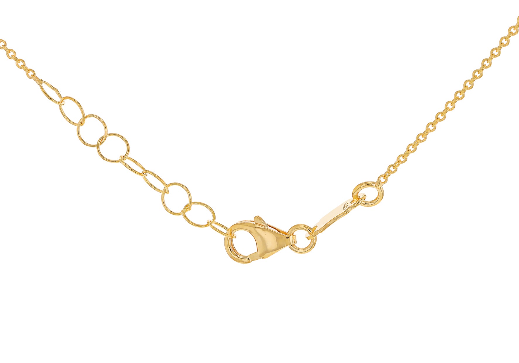 9ct Yellow Gold White Zirconia Angel Necklace