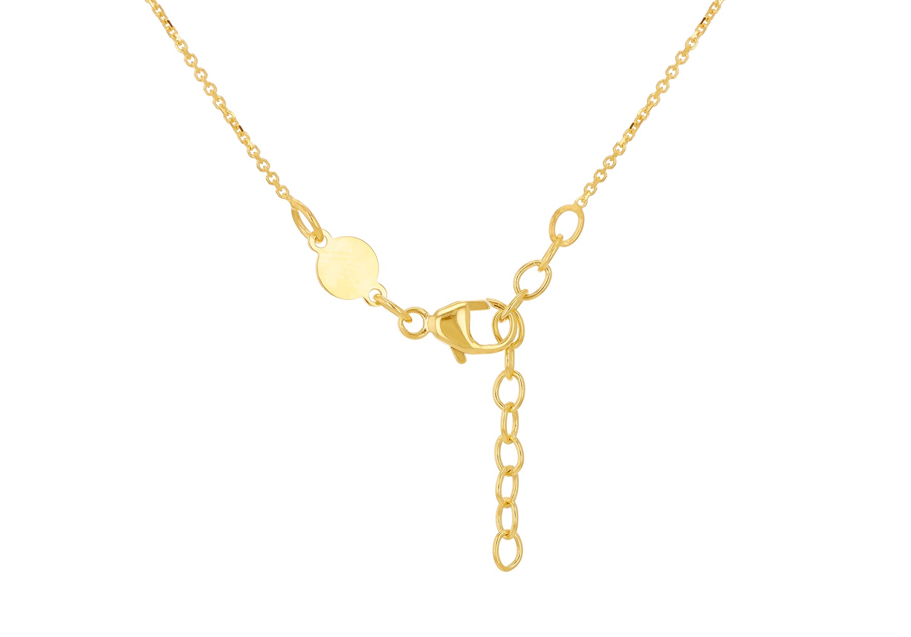 9ct Yellow Gold Satin and Polished Pebble Necklet
