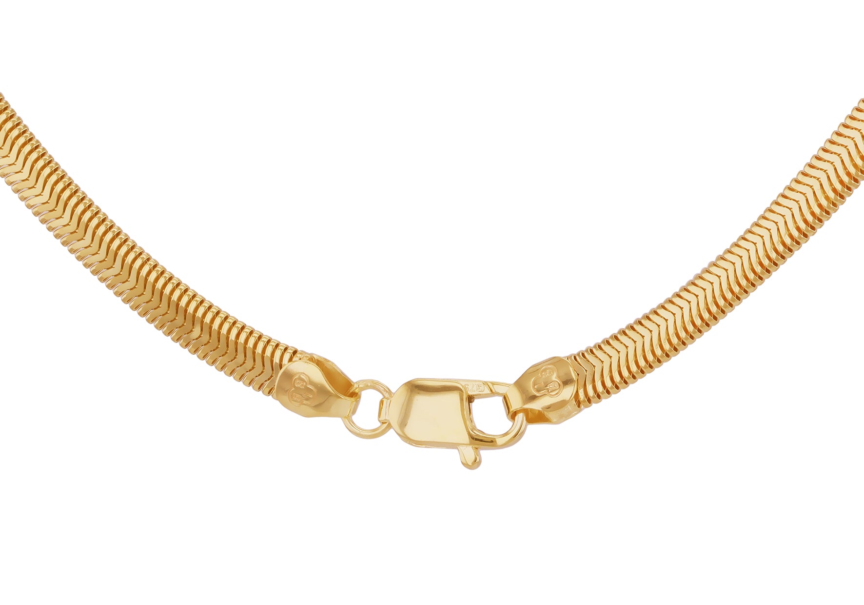 9ct Yellow Gold Flat Satin Snake Chain