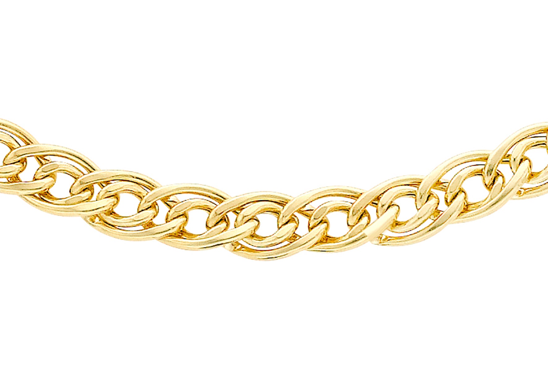 9ct Yellow Gold Double Curb Knot Chain