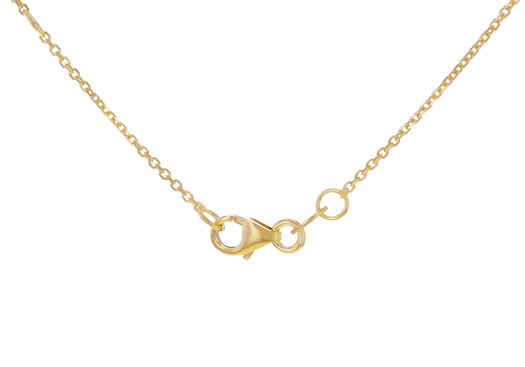9ct Yellow Gold Diamond Cut Oval Paper Twist Necklace