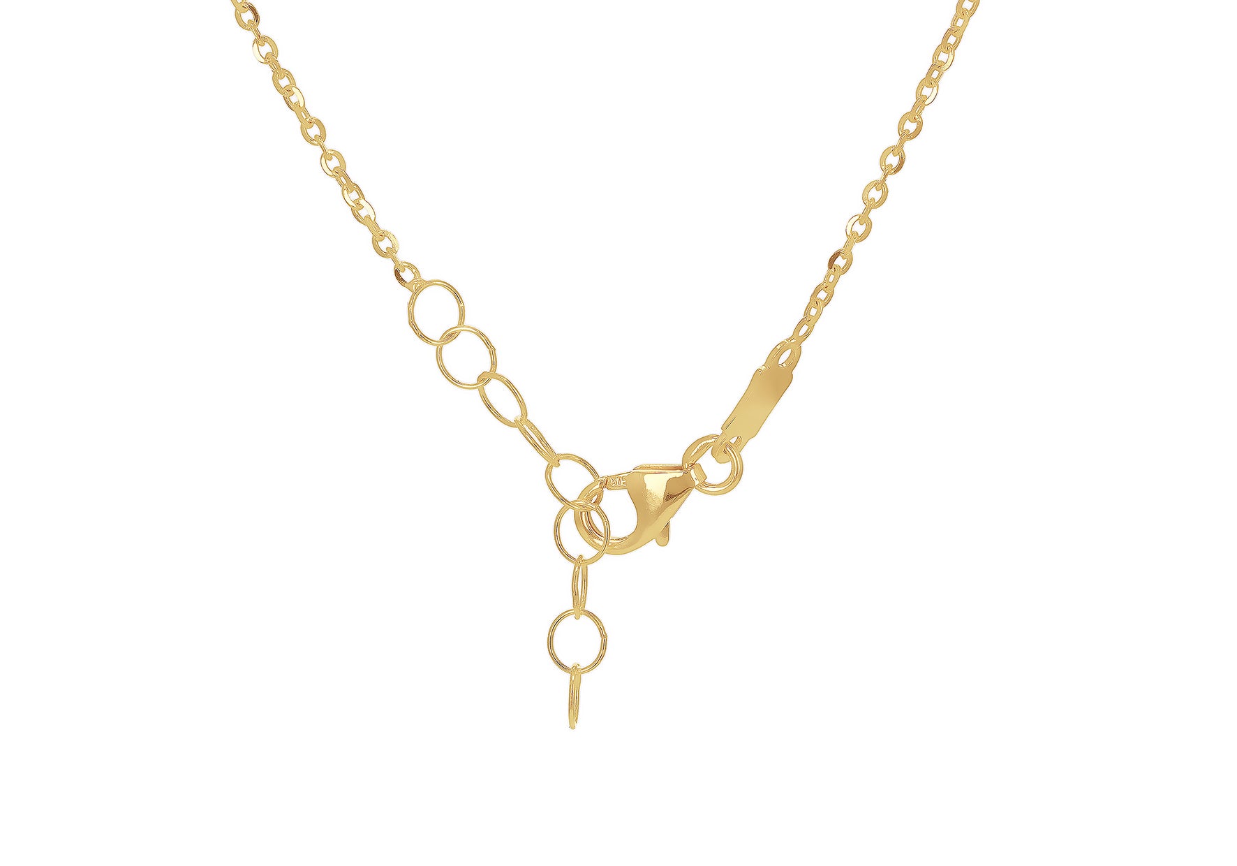9ct Yellow Gold Mother Of Pearl Clover Petal Necklace