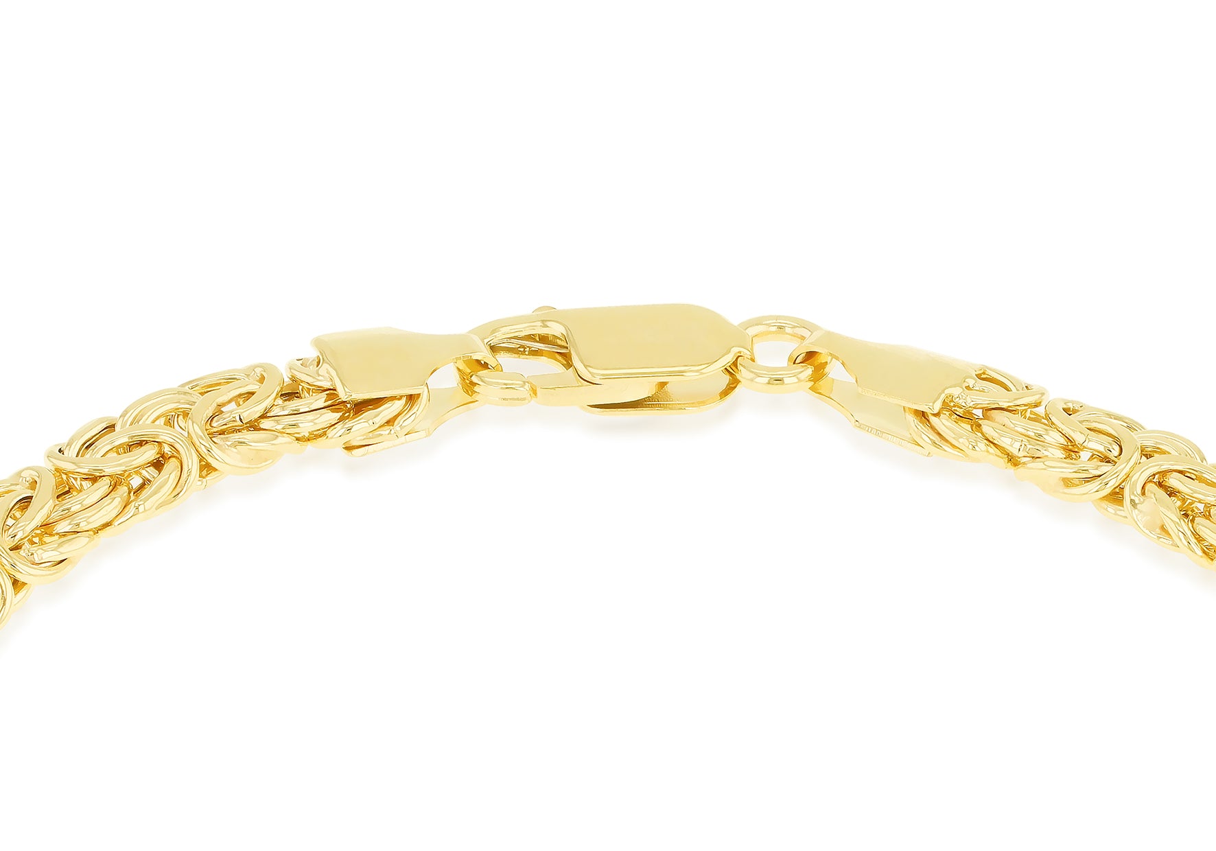 9ct Yellow Gold Domed Byzantine Bracelet