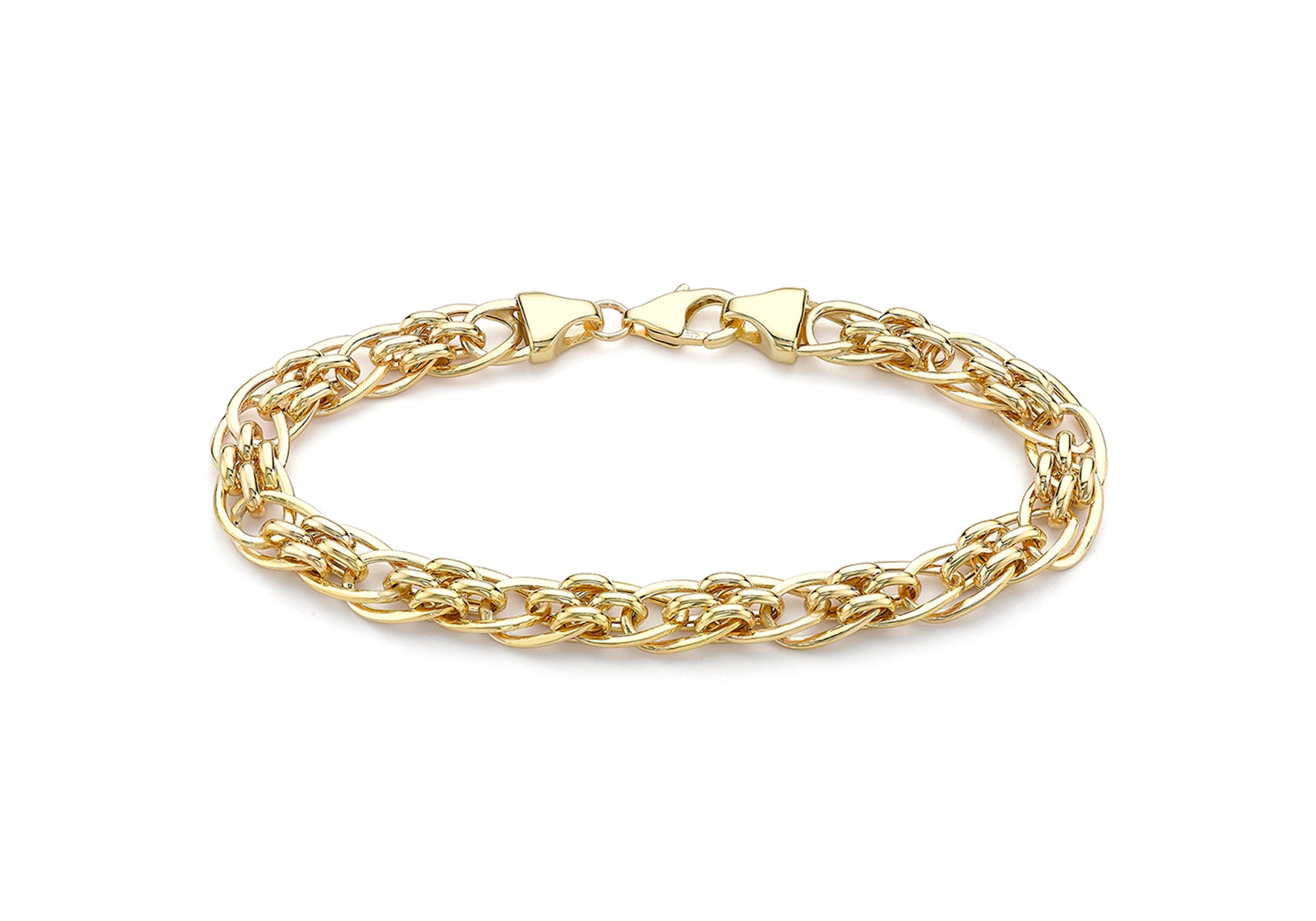 9ct Yellow Gold Open Links Panther Bracelet