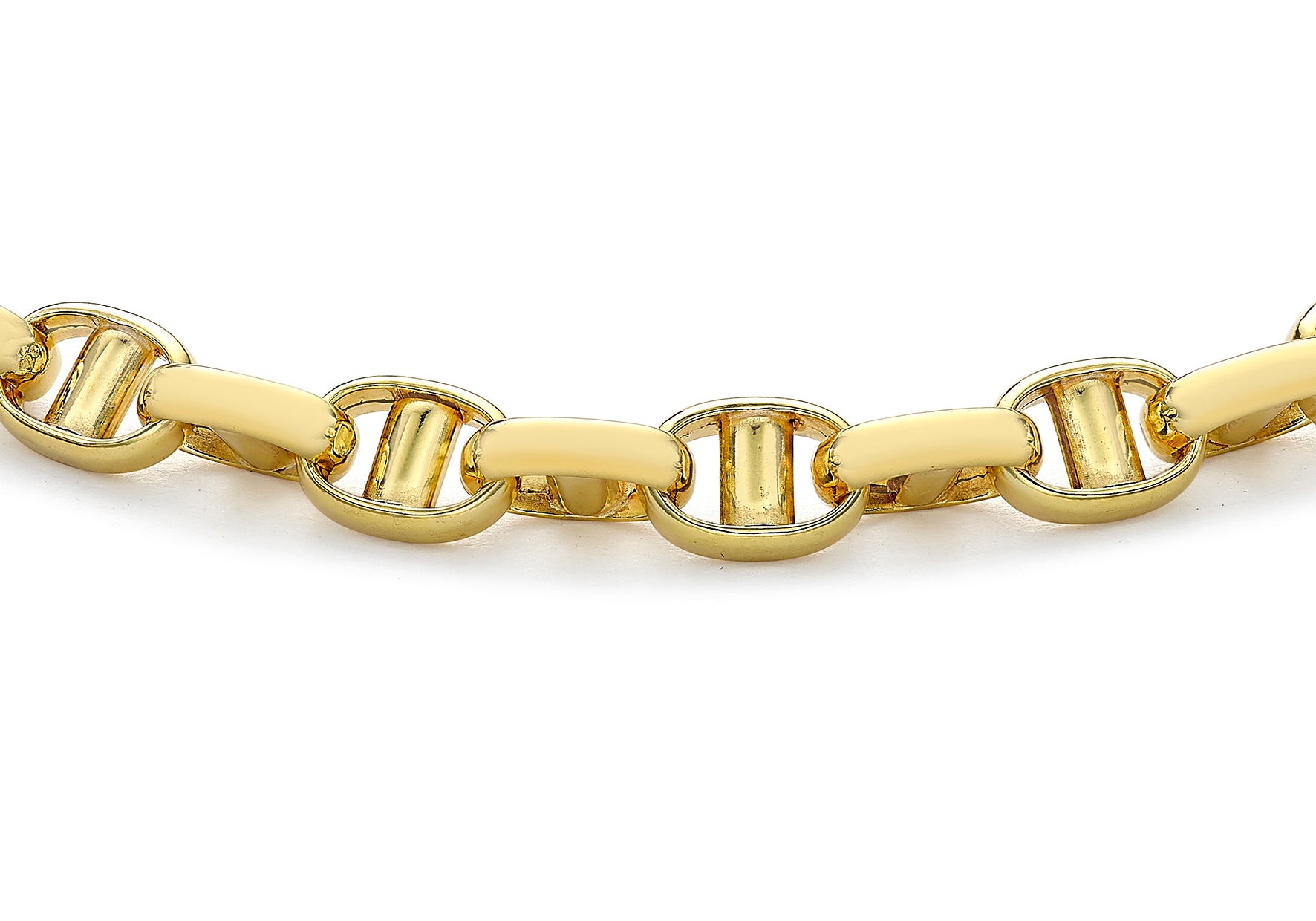 9ct Yellow Gold Cuban Chain Links Bracelet
