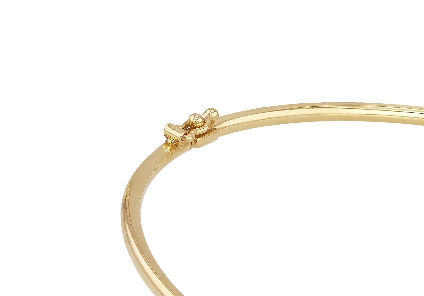 9ct Yellow Gold Round Rainbow Bangle