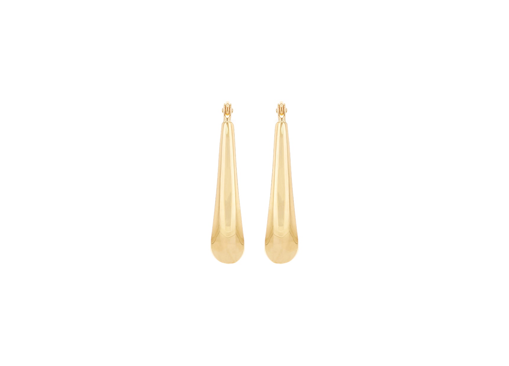 9ct Yellow Gold Protracted Hoop Earrings