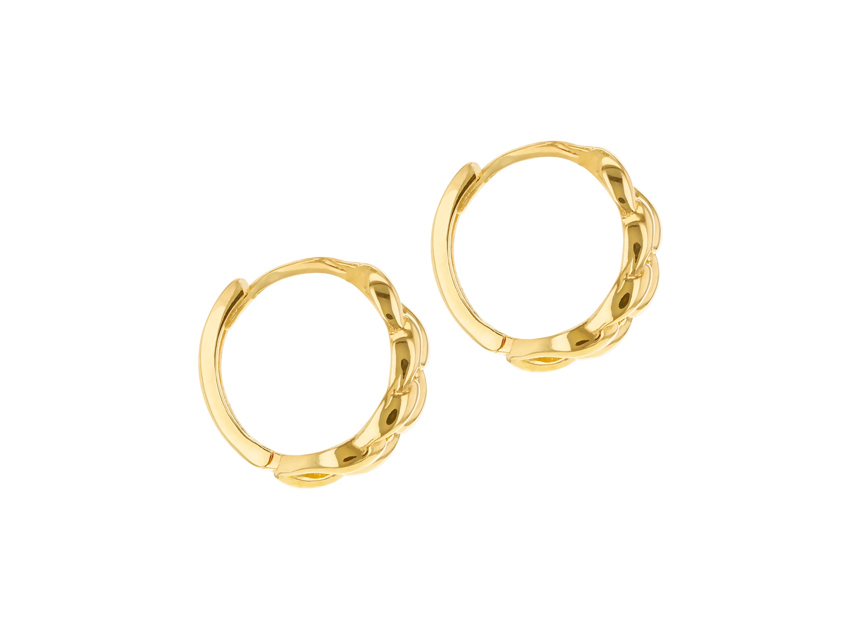 9ct Yellow Gold Knotted Curb Earrings