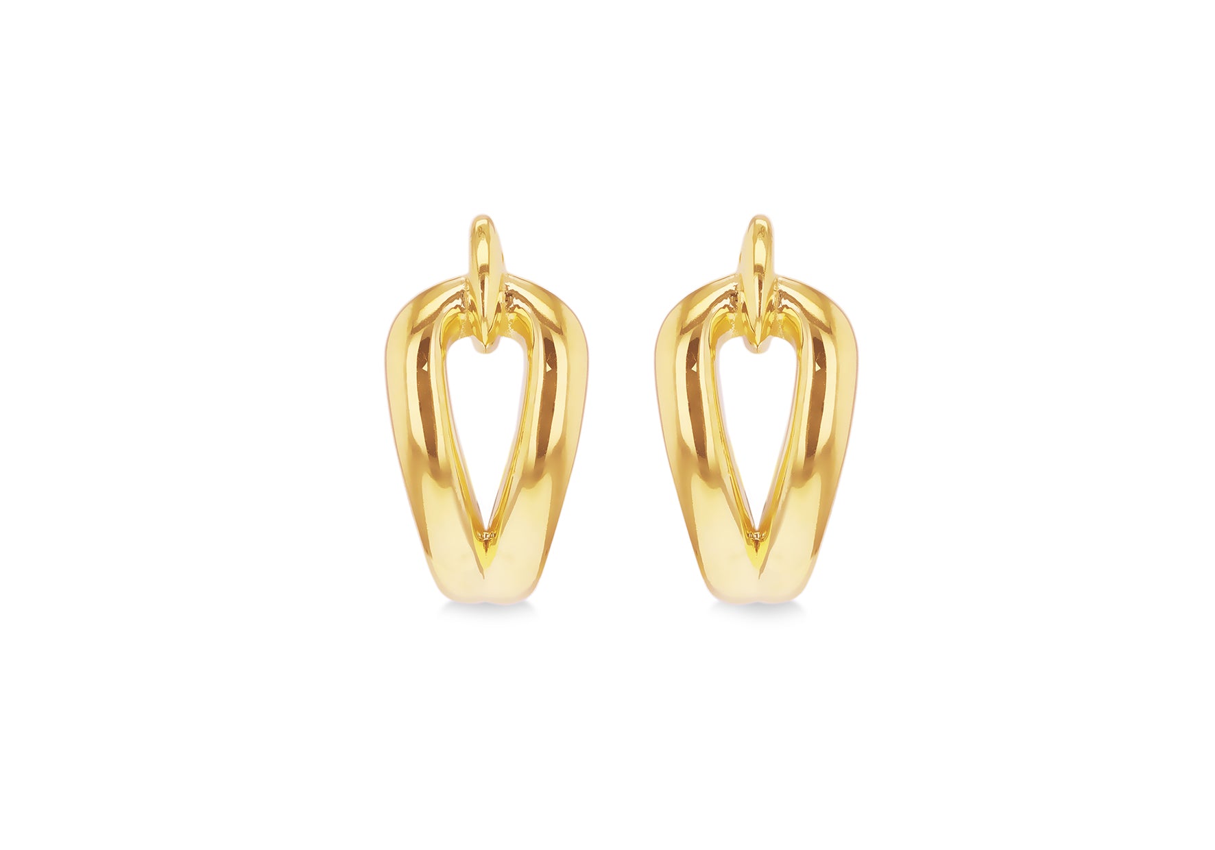 9ct Yellow Gold Hook knot Earrings