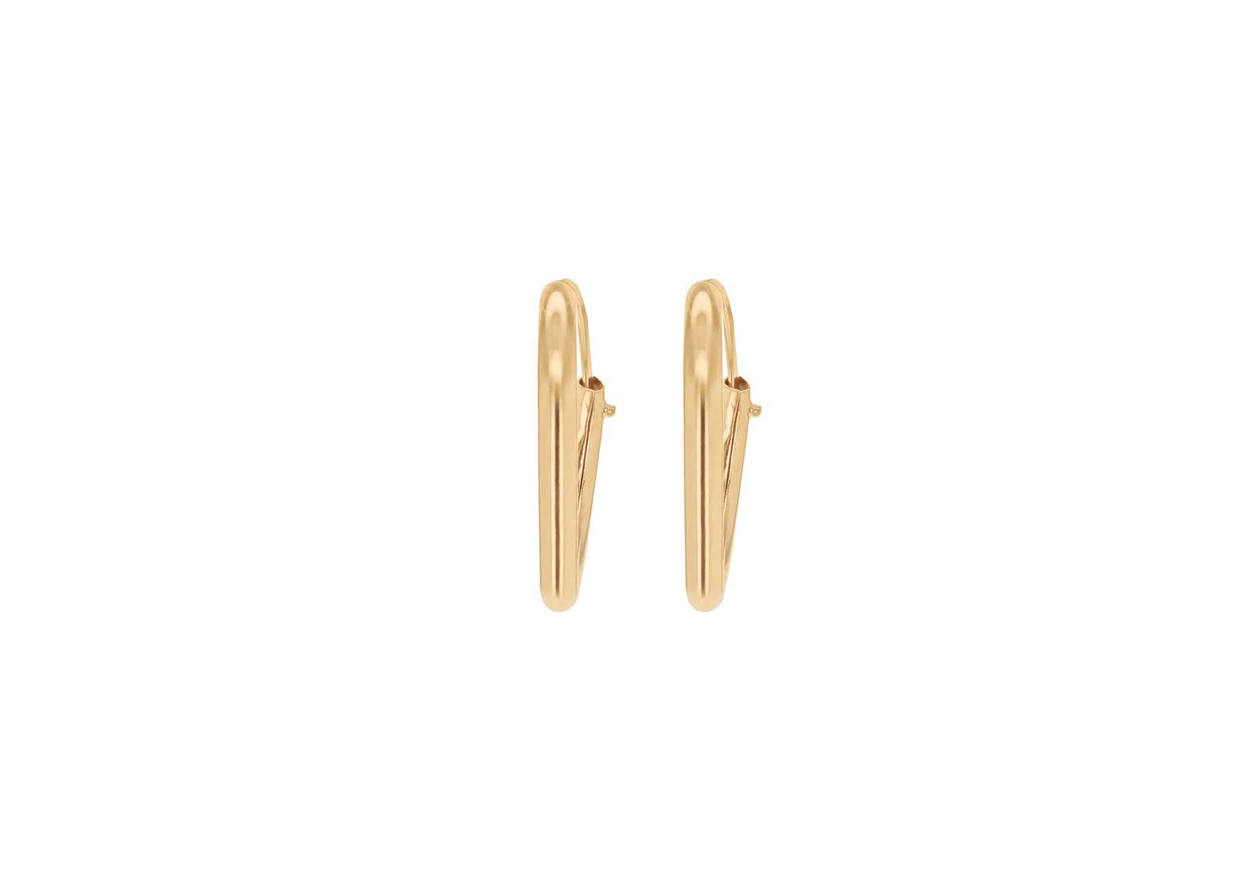 9ct Yellow Gold Small Sleeper Hoop Earrings