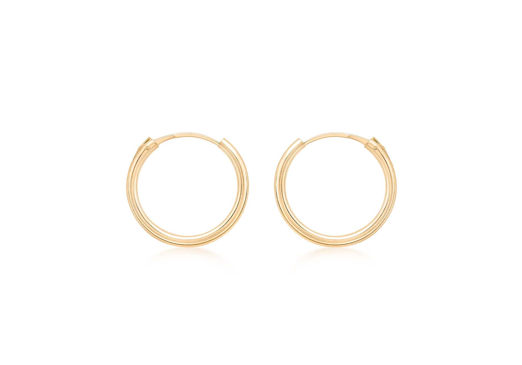 9ct Yellow Gold Small Sleeper Hoop Earrings