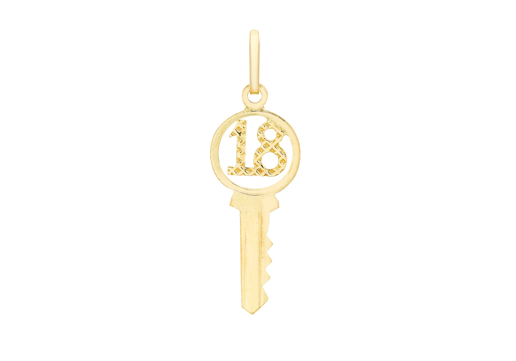 Висулка с ключ „18“ от 9ct жълто злато