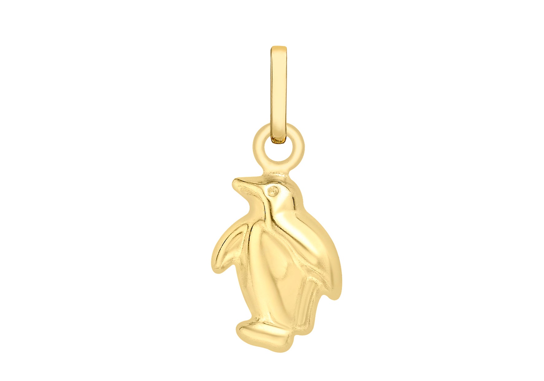 9ct Yellow Gold Penguin Pendant