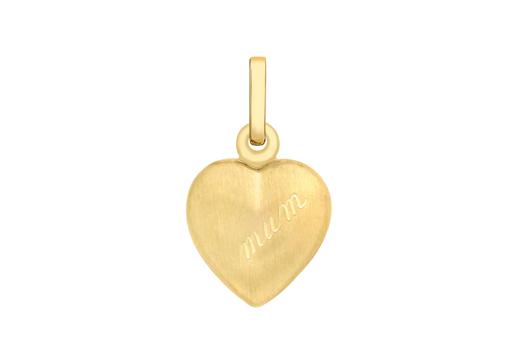 9ct Yellow Gold 'Mum' Satin Open-Heart Locket