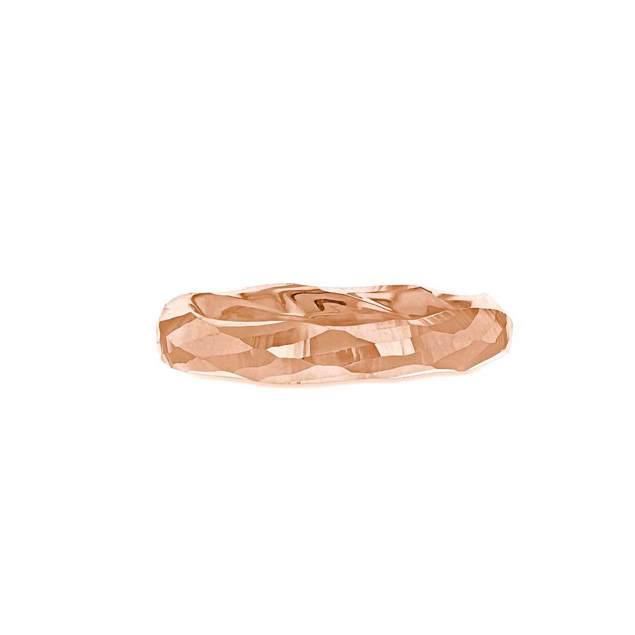 9ct Rose Gold Faceted Organic Band Ring