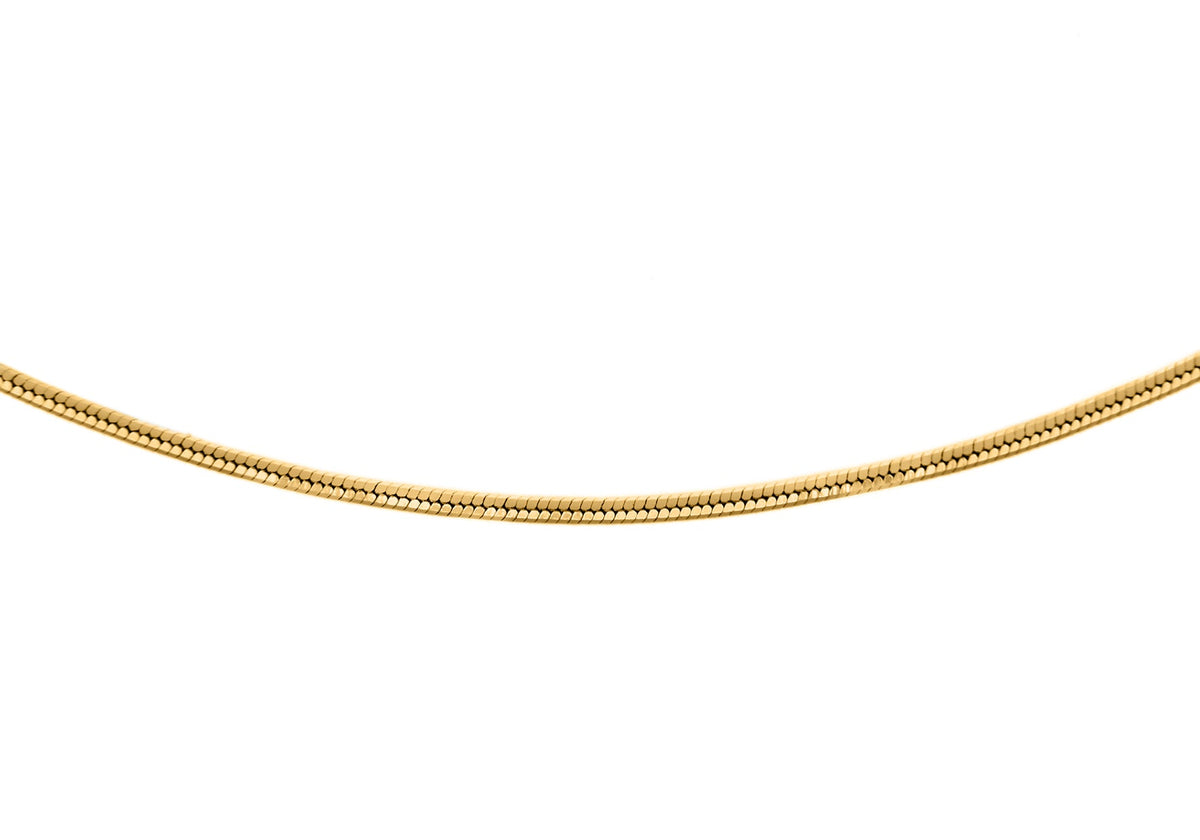 18ct Yellow Gold Ultra-Slim Polished Snake Chain
