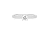 18ct White Gold 0.70ct Diamond Band Solitaire Ring