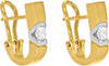 18ct Two-Tone Gold 0.50ct Diamond Satin Earrings