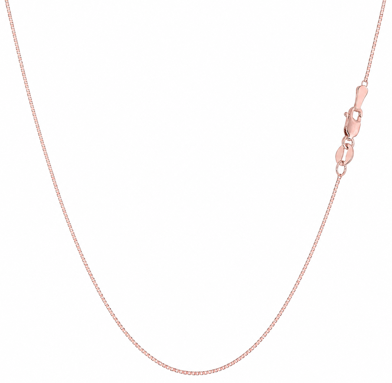 9ct Rose Gold 40 Ultra-Slim Mirror Box Chain