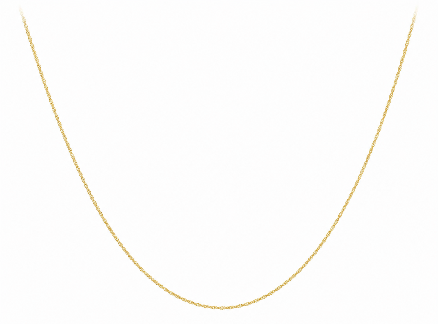 18-каратова верижка от жълто злато, модел Twist Ultra-Slim Curb, 20 инча
