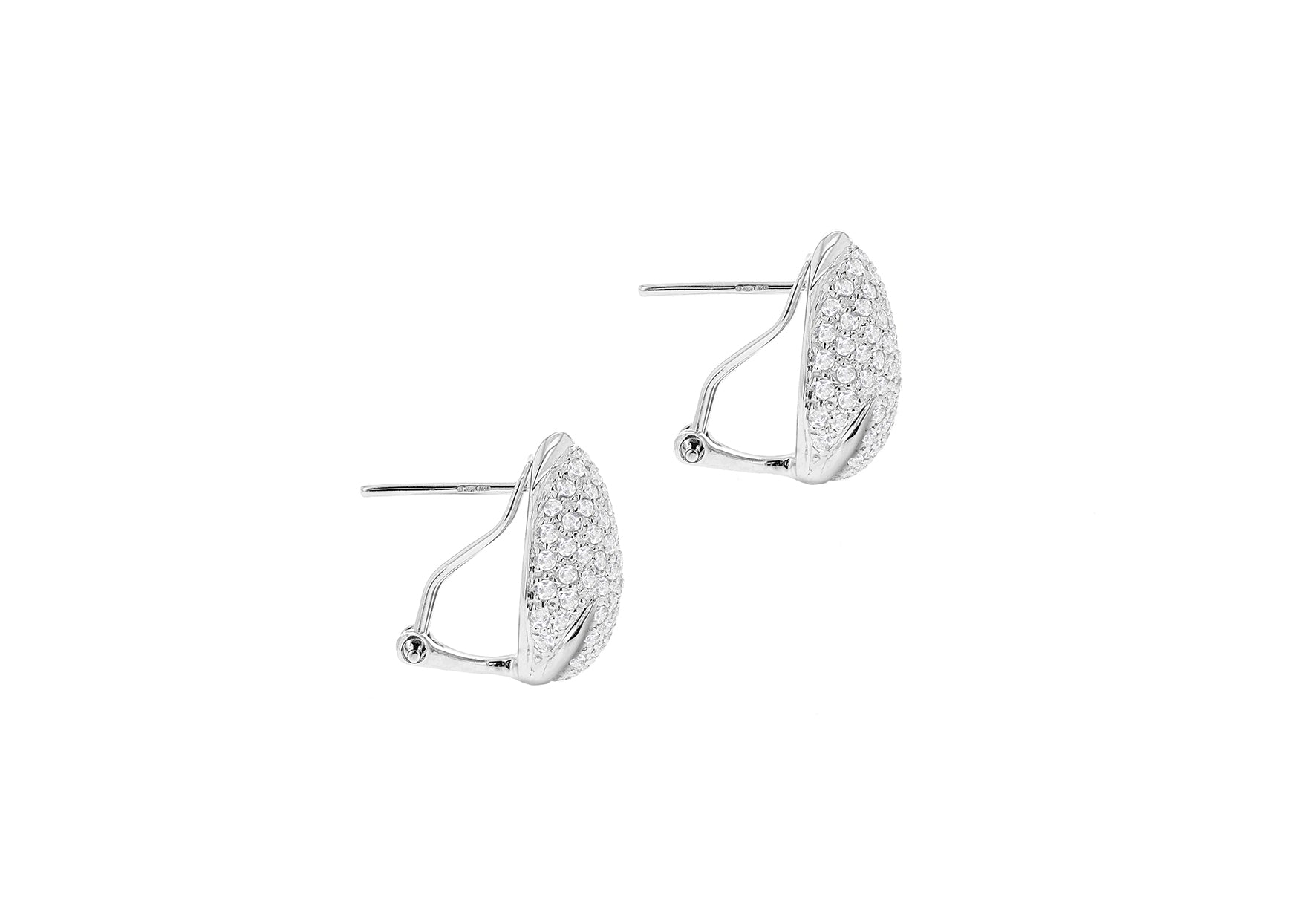 18ct White Gold 1.17ct Diamond Teardrop Earrings