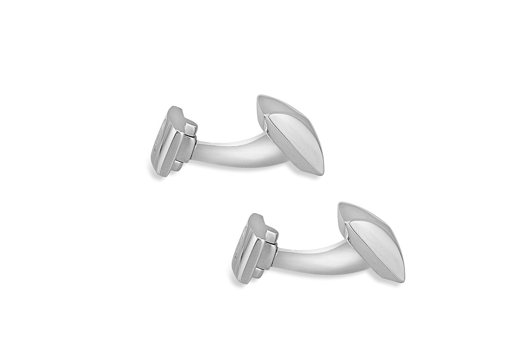 Hoxton London Men's Sterling Silver Square Pyramid Cufflinks