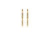 9ct Yellow Gold Diamond Cut Oblong Hoop Earrings