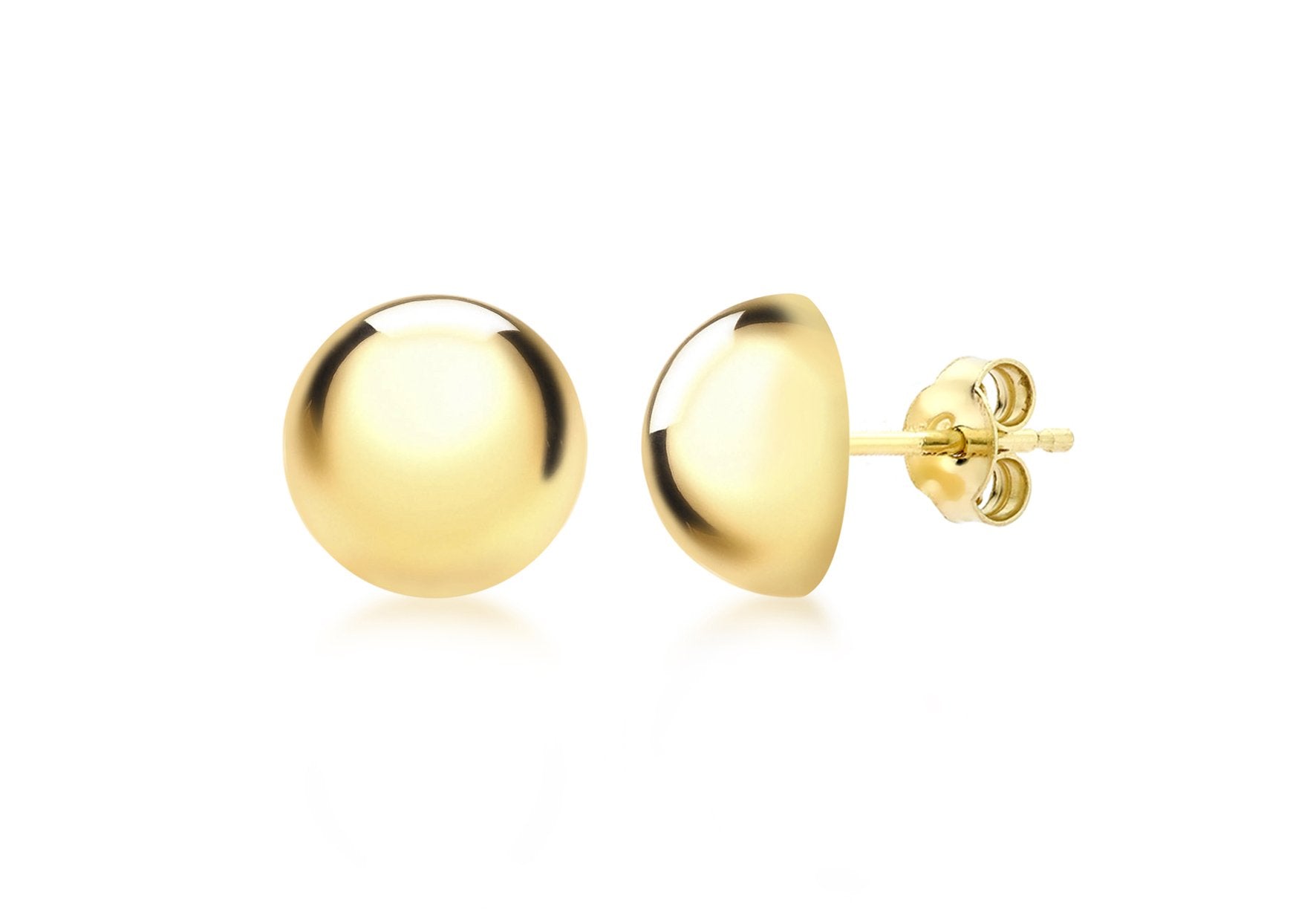 9ct Yellow Gold Mini Dome Stud Earrings
