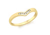 9ct Yellow Gold 0.05t Diamond Wishbone Ring