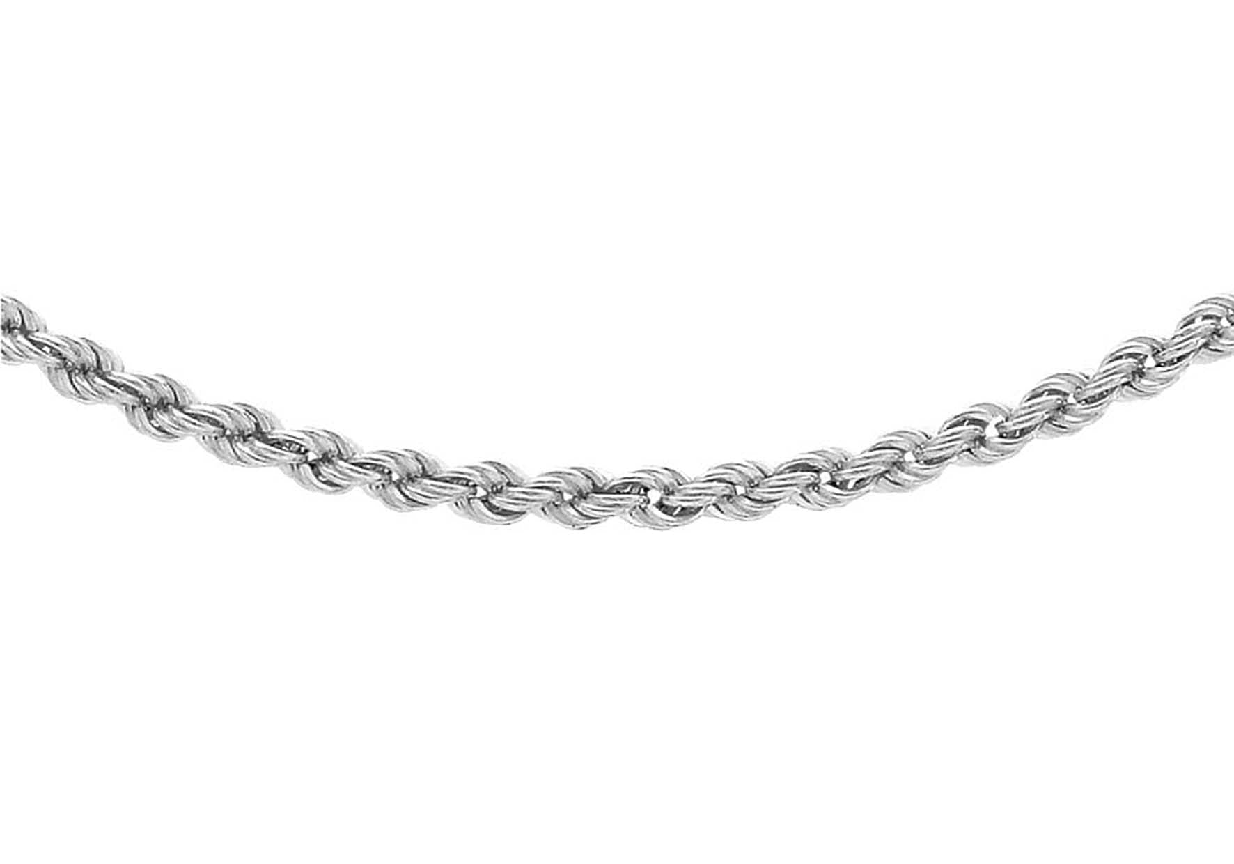 9ct White Gold 60 Rope Chain