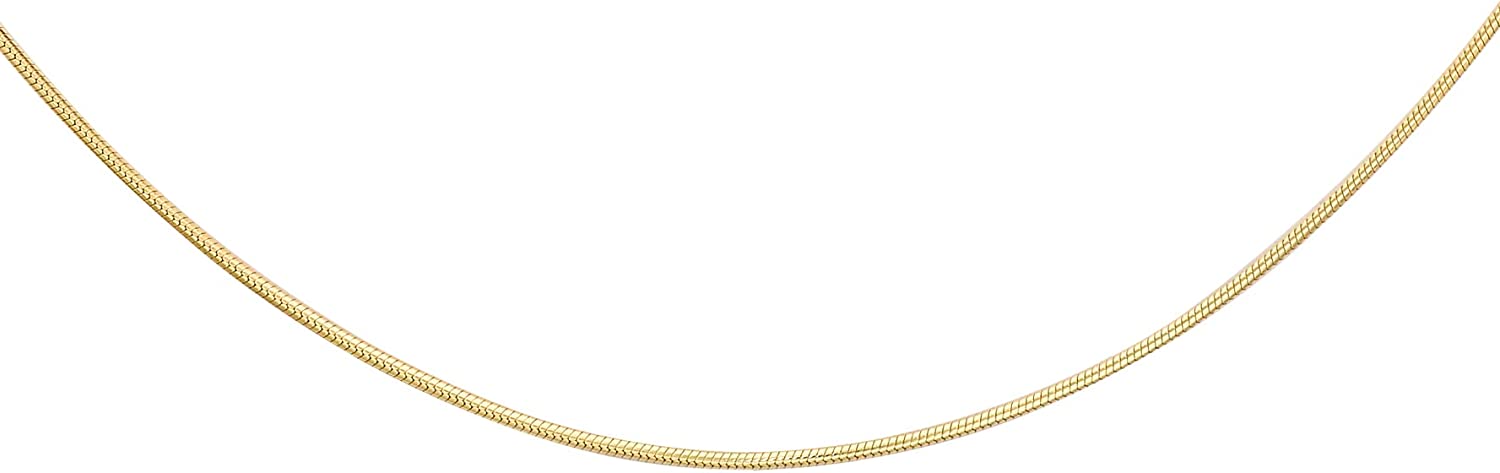 9ct Yellow Gold Mini Round Snake Chain