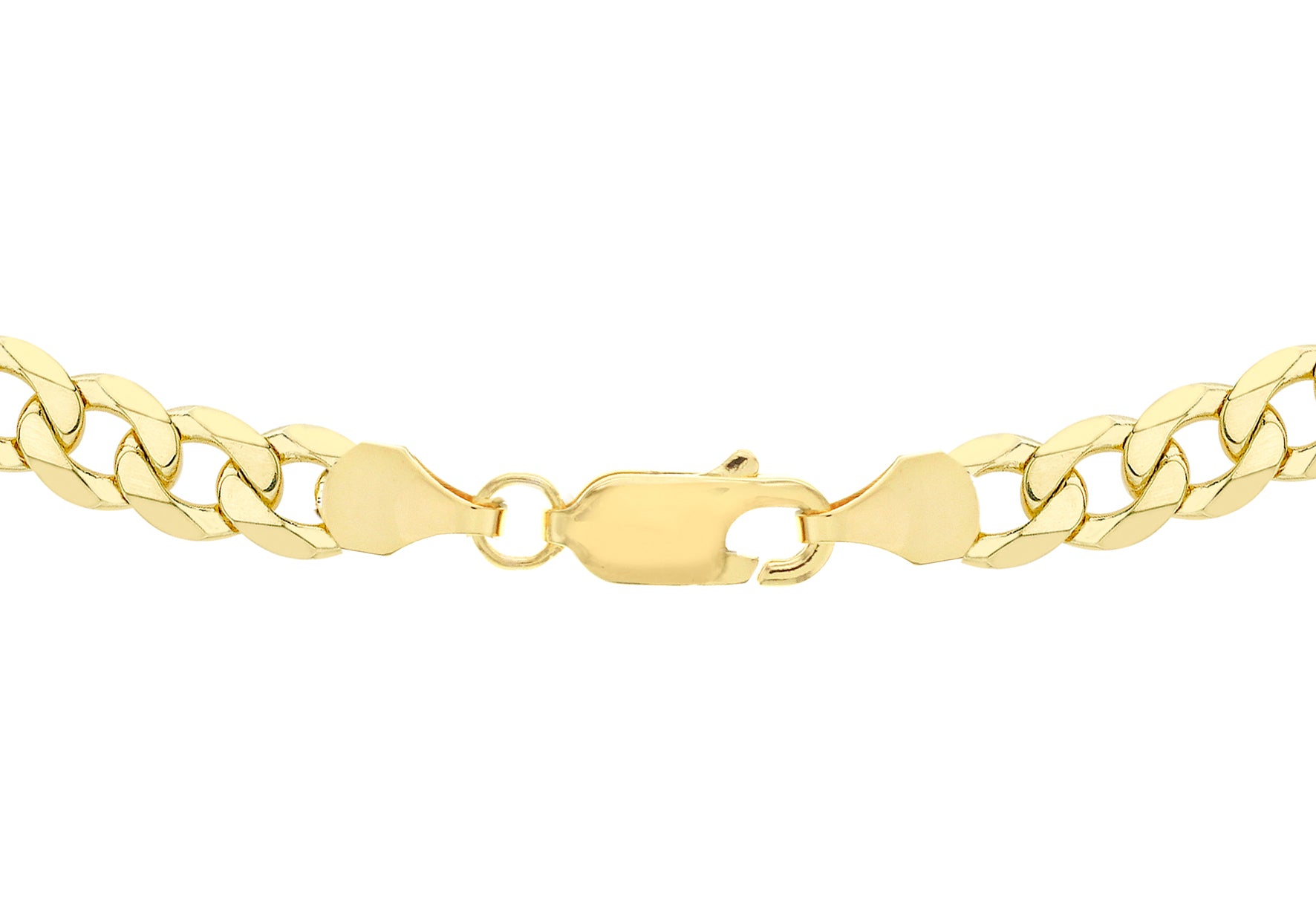 18ct Yellow Gold 120 Diamond Cut Curb Chain