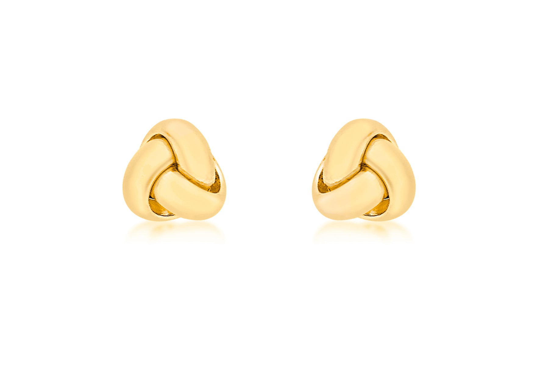 18ct Yellow Gold 8mm Knot Stud Earrings