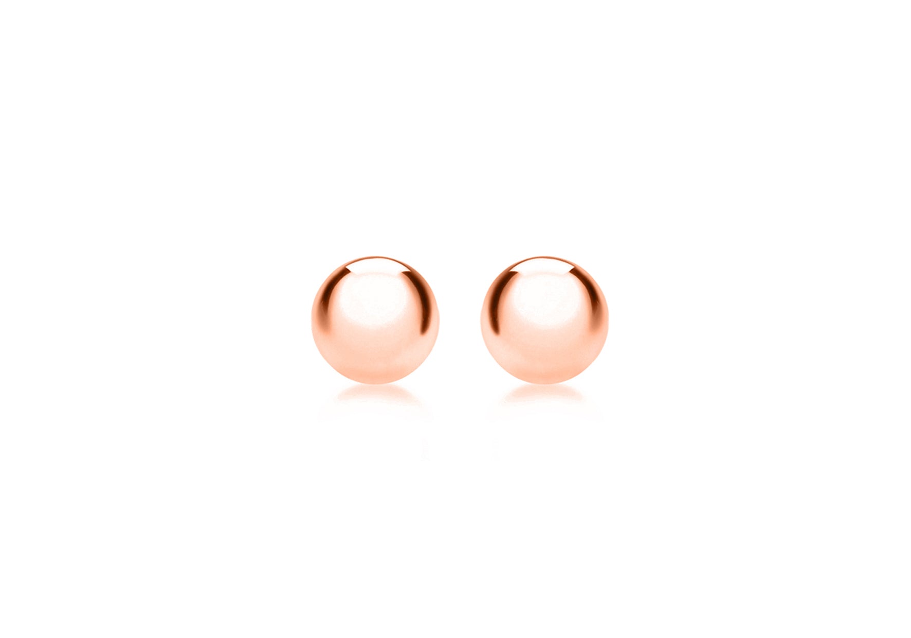 18ct Rose Gold Ball Stud Earrings
