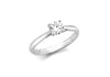 18ct White Gold 0.70ct Diamond Band Solitaire Ring
