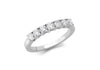 18ct White Gold 0.70ct Diamond 7-Stone Set Half-Eternity Ring