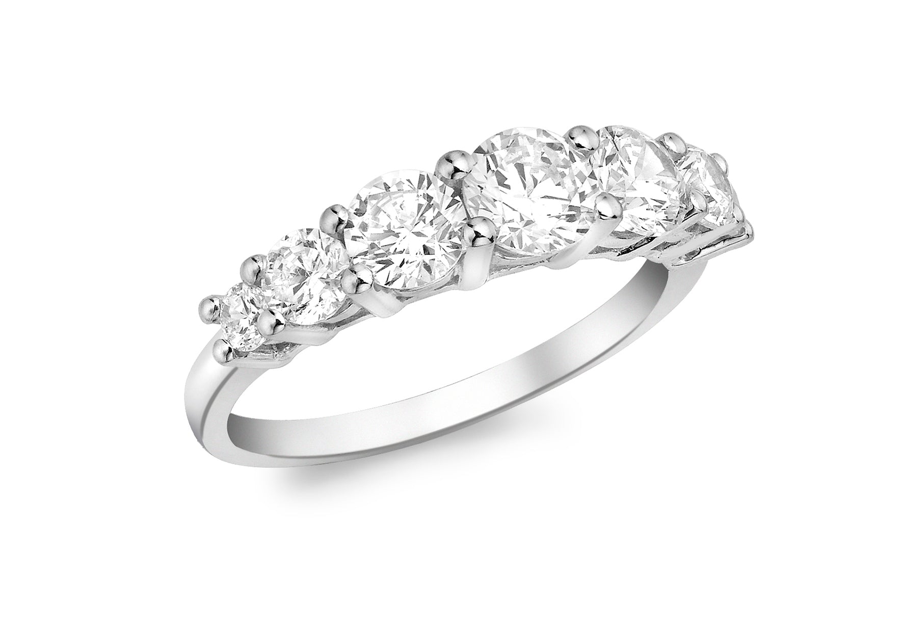 Multi Stone Set Eternity Ring 18ct White Gold