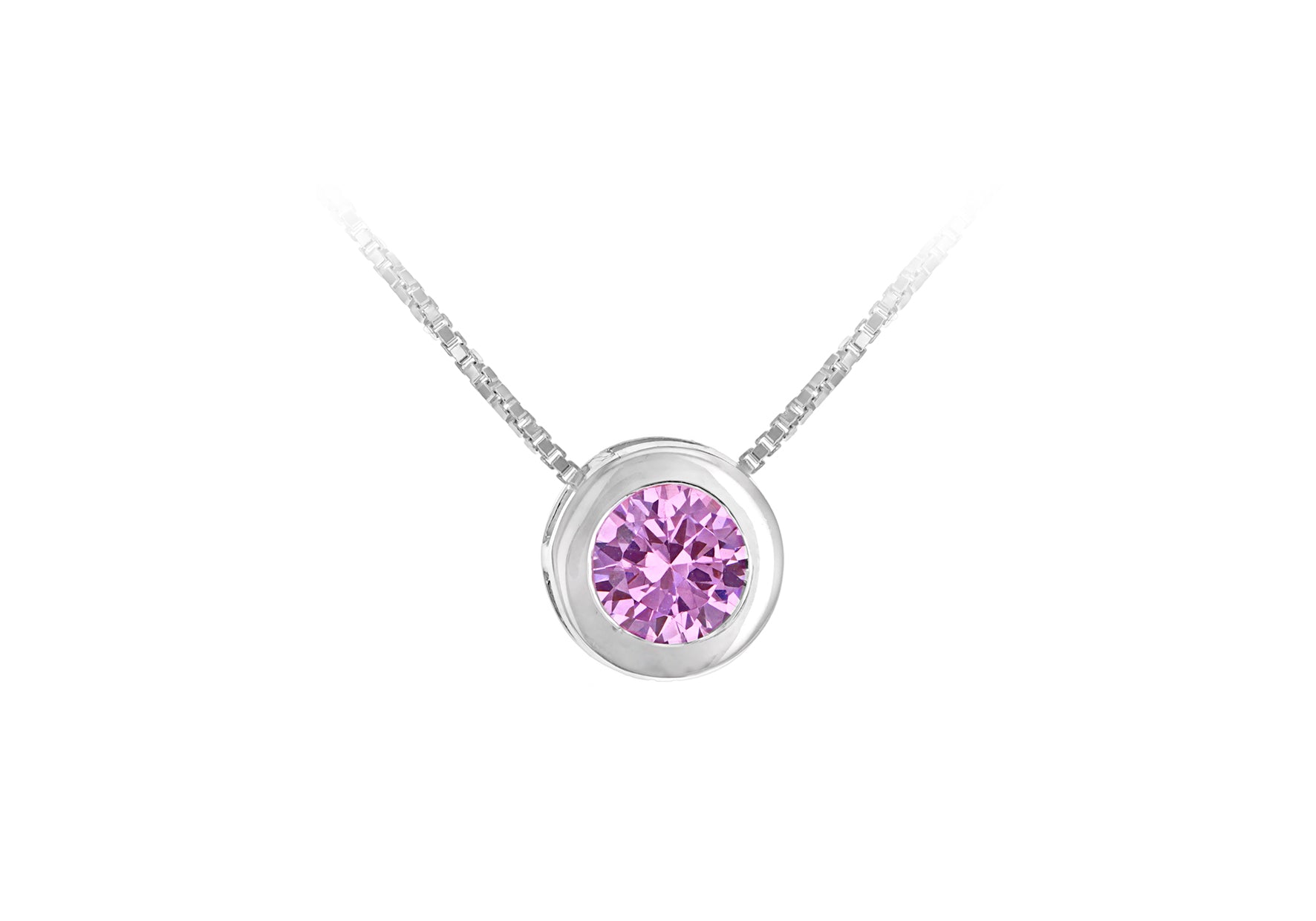 SILVER PINK Zirconia R/OVER/BOX ADJ9