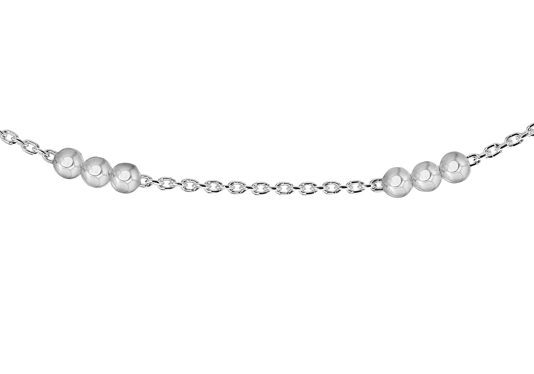 Sterling Silver FacetedBall and Belcher Chain 61m/24"9