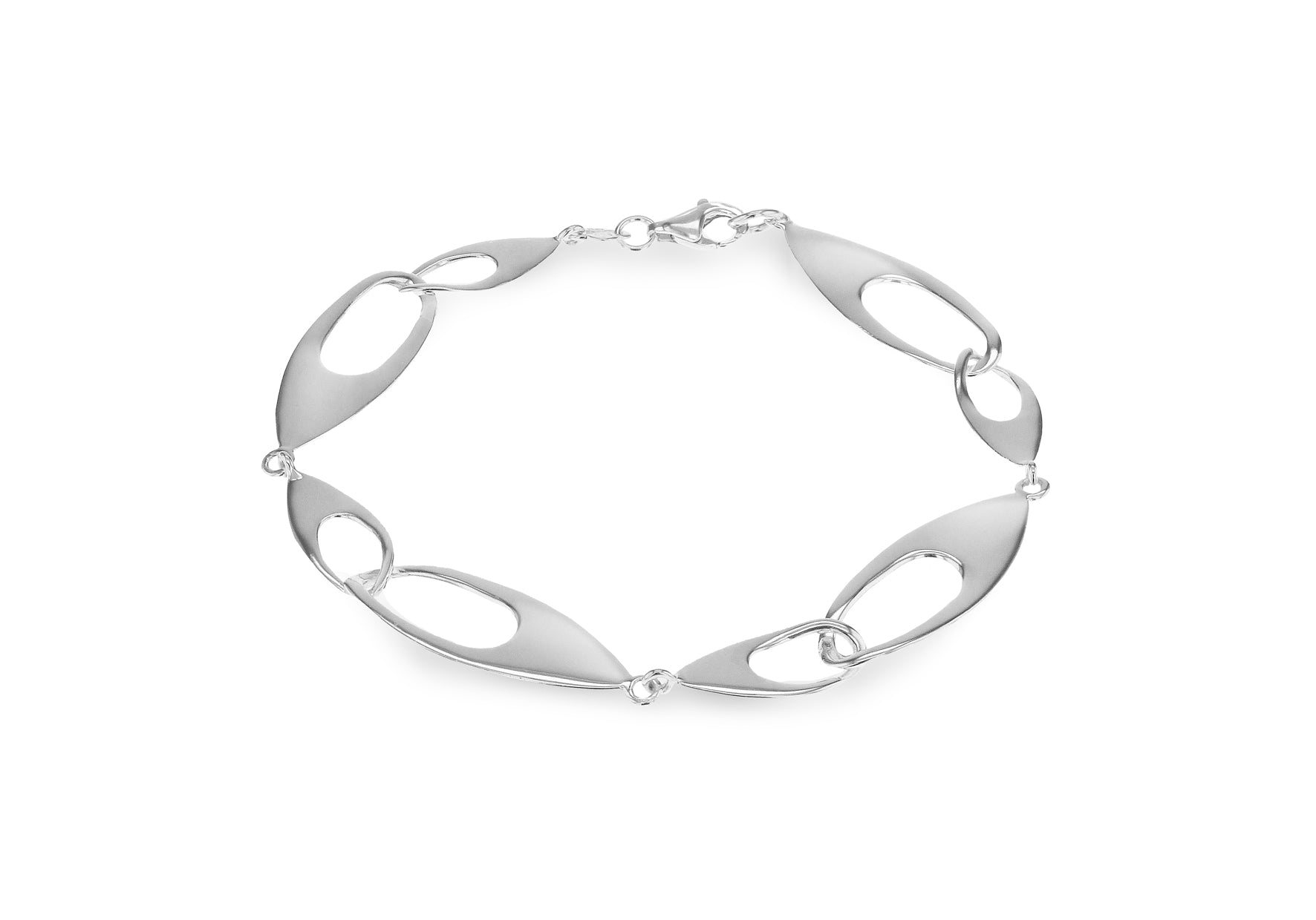 Sterling Silver 10mm Oval Link Bracelet 19m/7.5"9