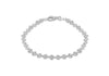 Sterling Silver Diamond Cut Disc Link Bracelet