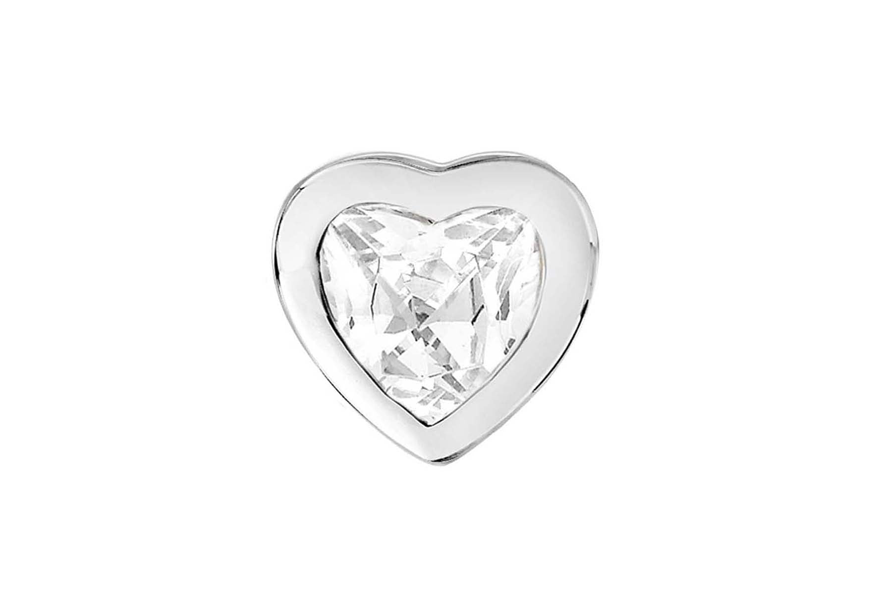 Sterling Silver Zirconia Heart Pendant