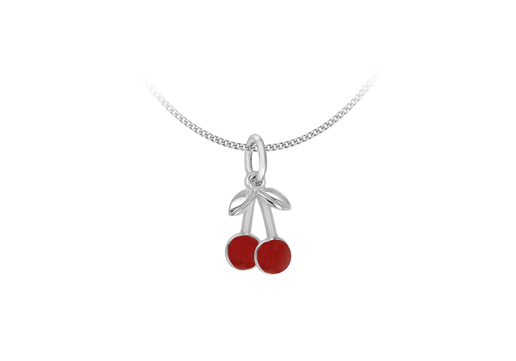 Sterling Silver 9.5mm x 18.7mm Enamel herries Pendant