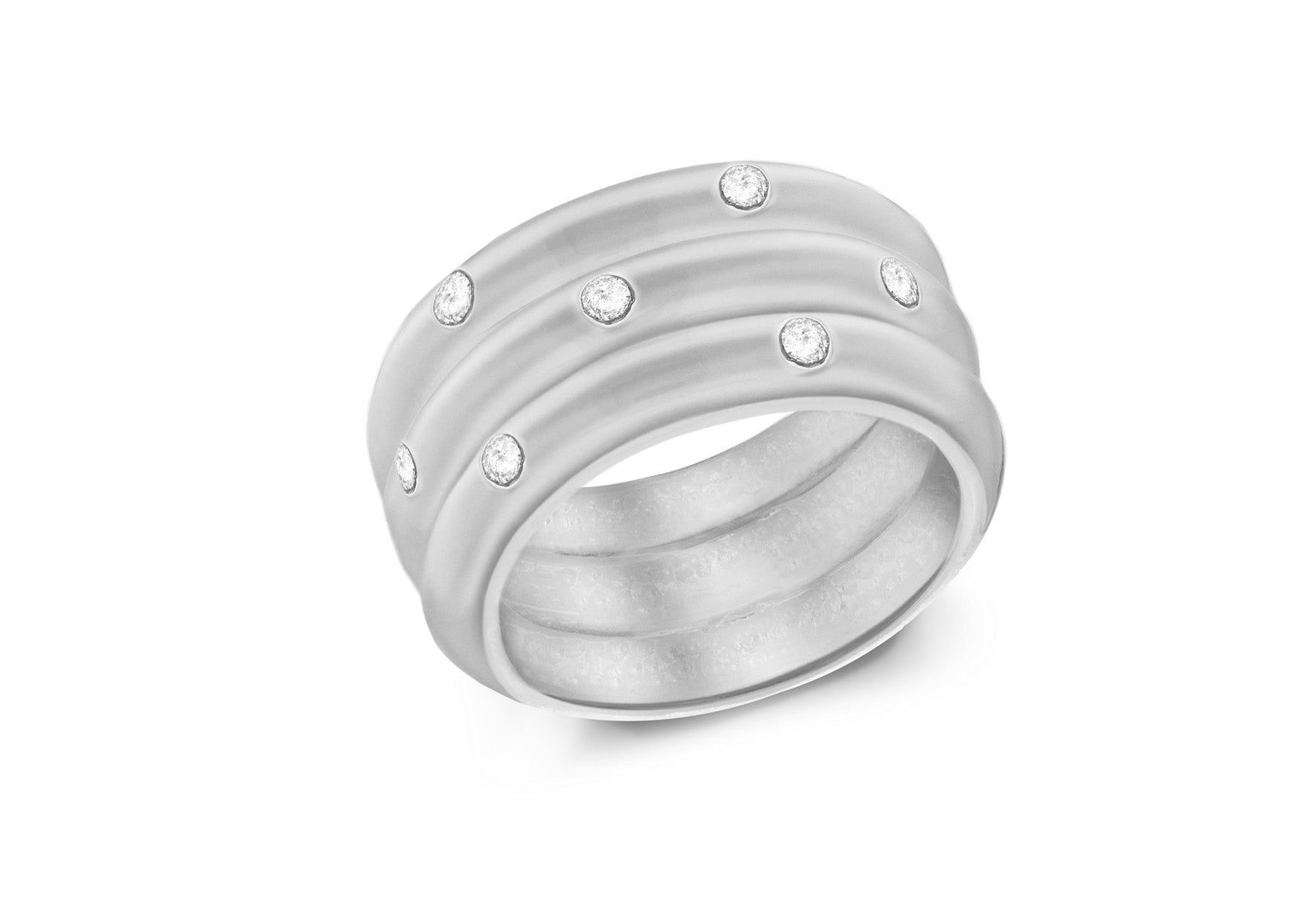 SILVER RS565 7Zirconia BAND Ring