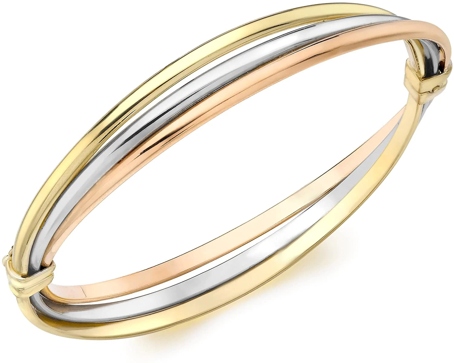9ct Three-Tone Gold Russian Triple Bangle