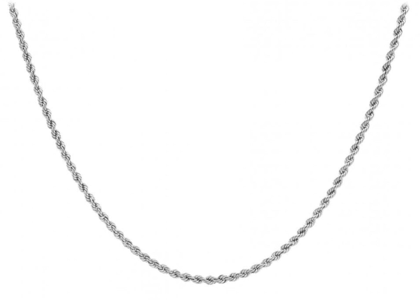 9ct White Gold 60 Rope Chain