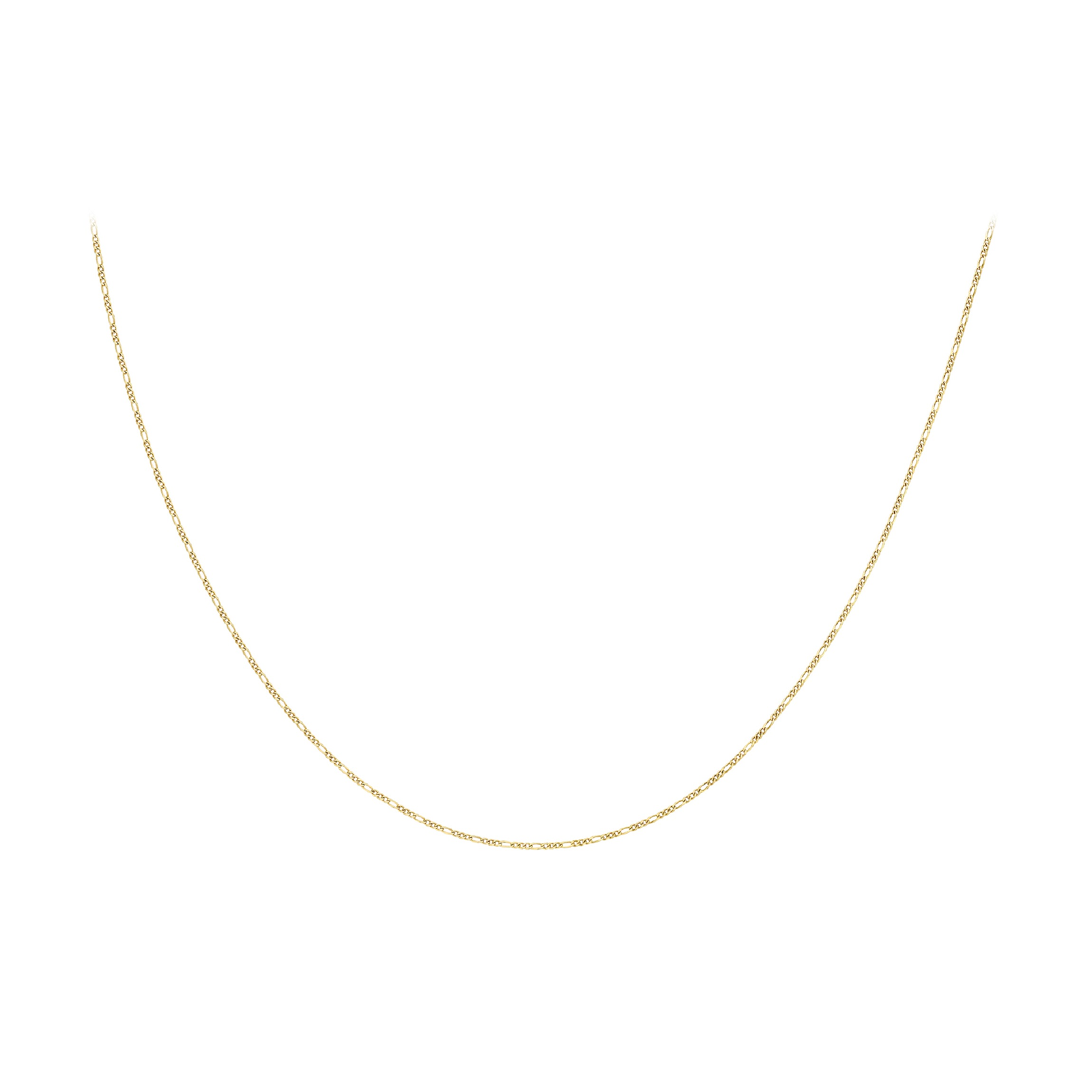 9ct жълто злато 30 Diamond Cut Figaro верижка