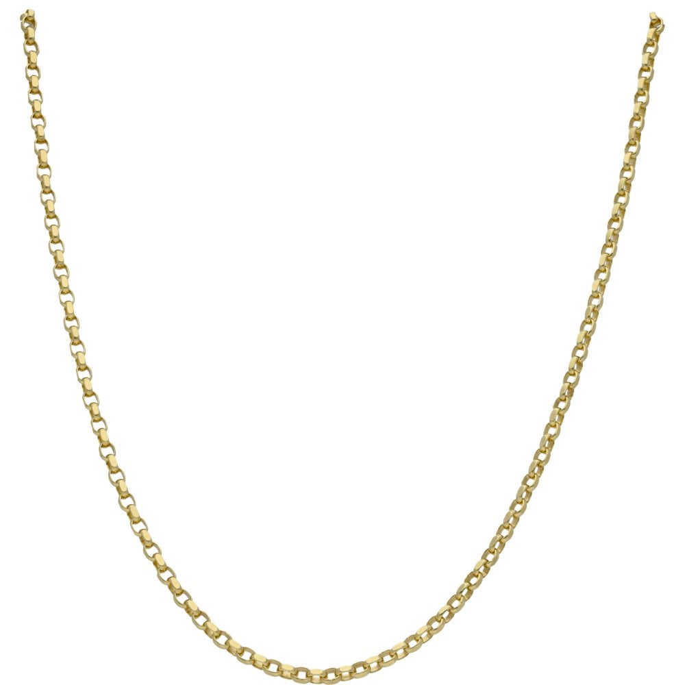 9ct Yellow Gold 130 Oval Belcher Links Chain Necklace