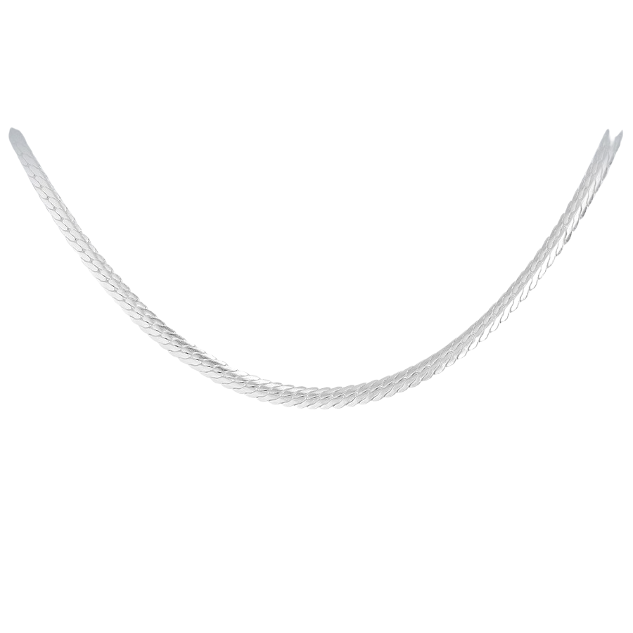 Sterling Silver Oval Herringbone Chain