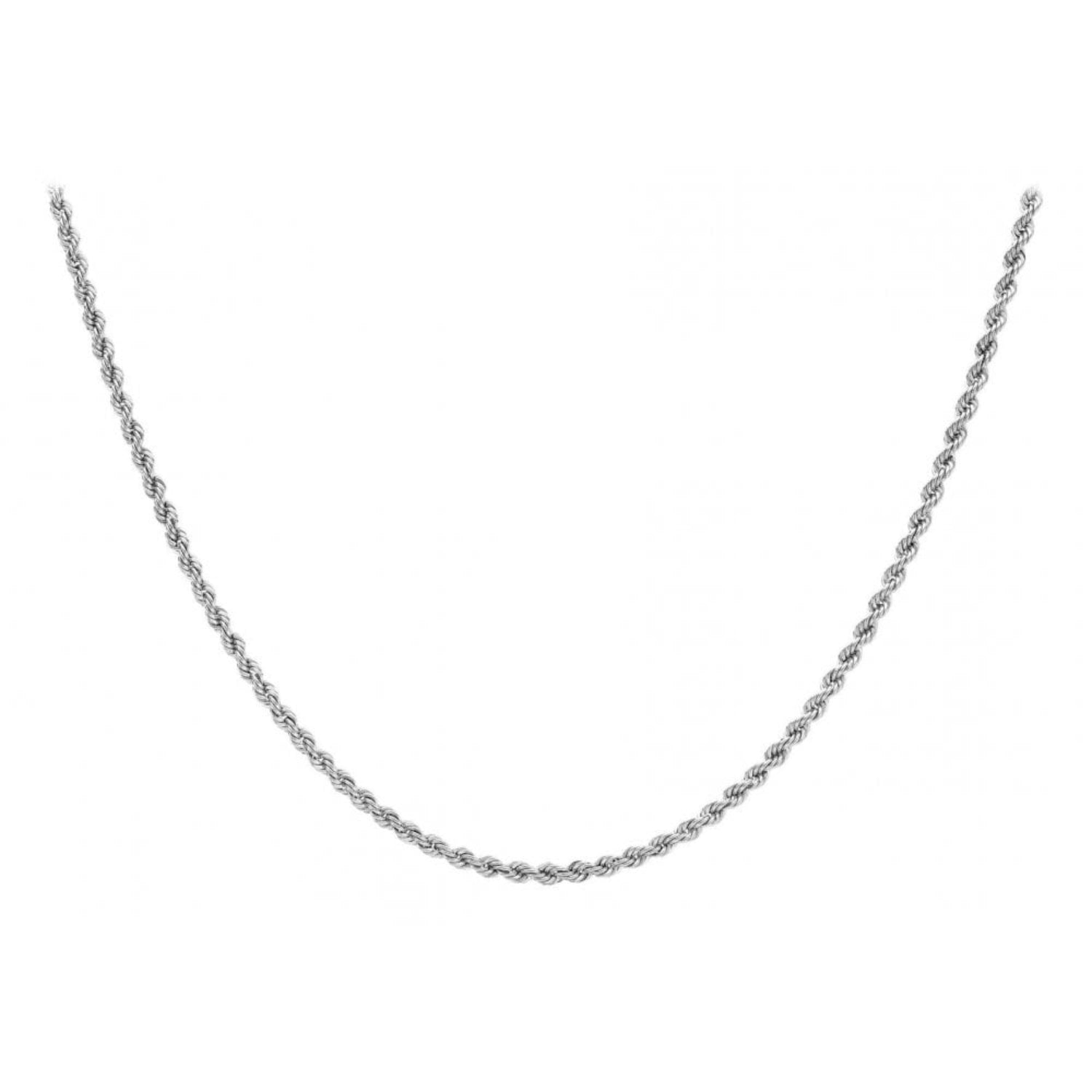 9ct White Gold Rope Chain